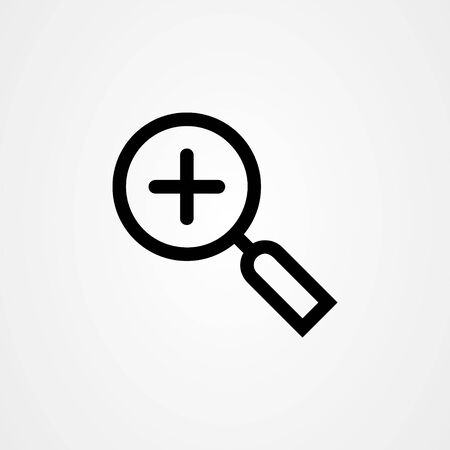 Zoom icon, magnify symbol. simple flat vector illustrationのイラスト素材