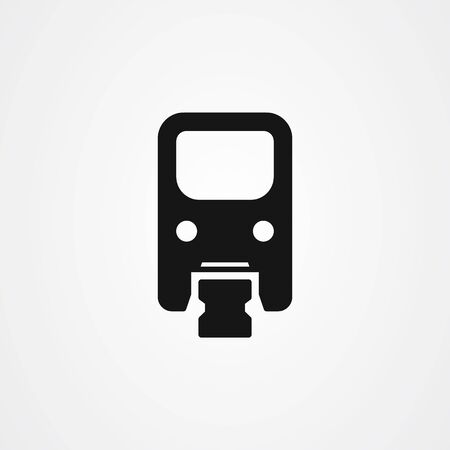 Monorail icon logo design. simple flat vectorのイラスト素材