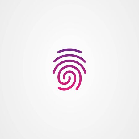Fingerprint icon logo design. simple flat vector illustration.のイラスト素材