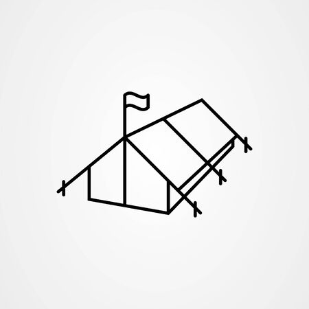 Camping tent icon vector designの写真素材