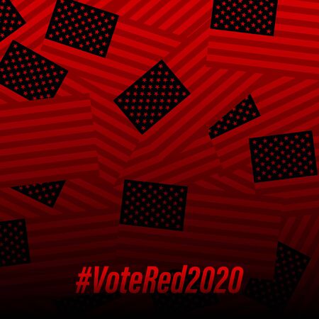 Red (republicans) vote banner background template for election campaign.の写真素材