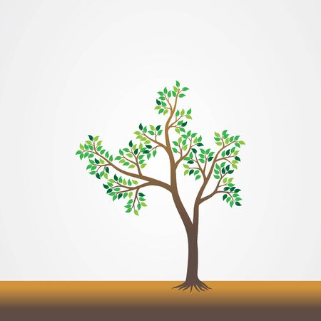 Tree with the roots vector illustrationの写真素材
