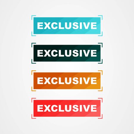 Exclusive sign, exclusive stamp template. vector illustrationの写真素材
