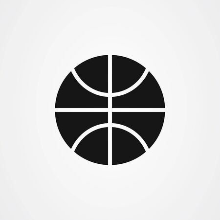 Basket ball icon symbol vector design in negative space styleの写真素材