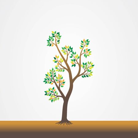 Tree with the roots vector illustrationのイラスト素材