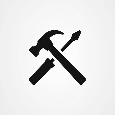 Hammer and screwdriver icon vector illustrationの写真素材