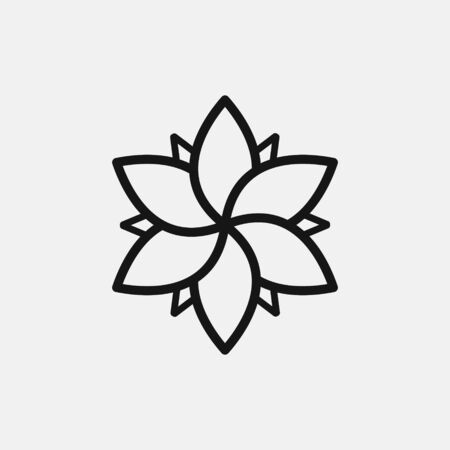 Flower icon logo design. simple flat vector illustrationの写真素材
