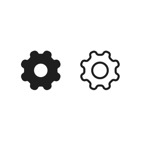 Setting icon vector design, gear symbol.のイラスト素材