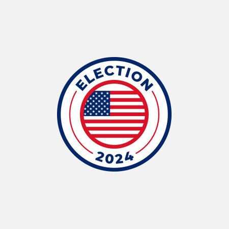 2024 United States of America presidential election vote banner.のイラスト素材
