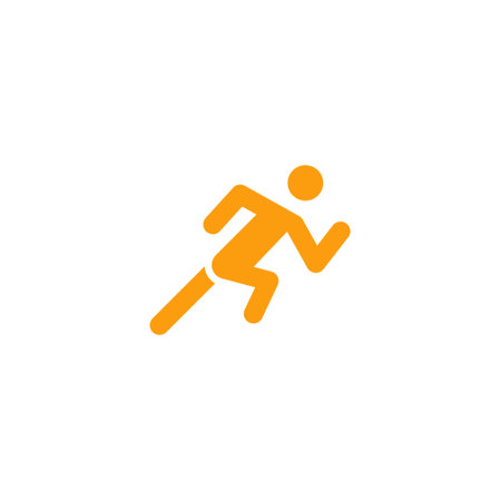 Running icon flat vector illustrationのイラスト素材