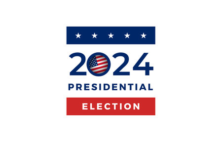 2024 United States of America presidential election banner.のイラスト素材