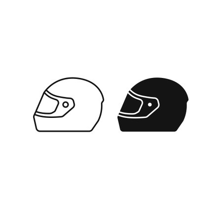 Full face helmet icon vector illustrationのイラスト素材