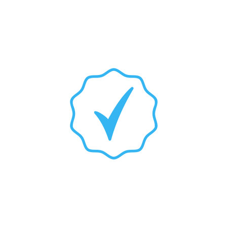 Verified badge icon design templateのイラスト素材