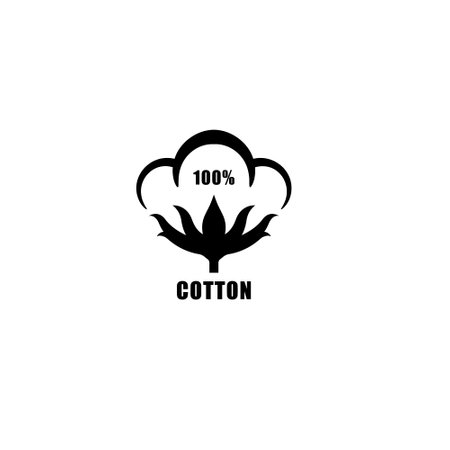 100% cotton icon vector illustrationのイラスト素材