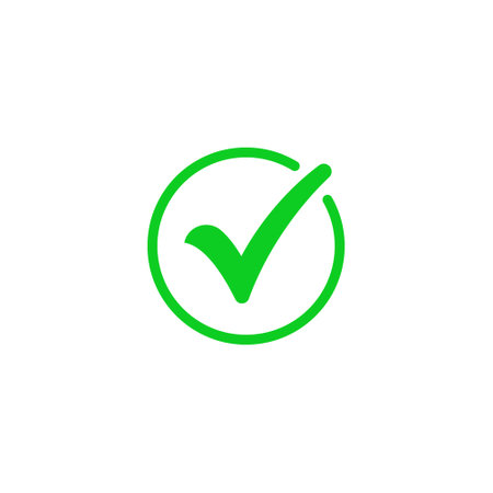 Tick or check mark icon symbolのイラスト素材