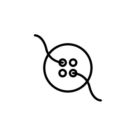 Button line icon design vector templateのイラスト素材