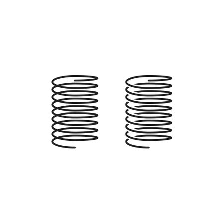 Coil spring icon vector illustration.のイラスト素材
