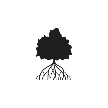 Mangrove tree icon logo vector designのイラスト素材
