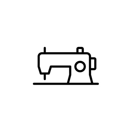 Sewing machine line icon design vector templateのイラスト素材