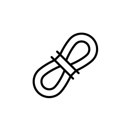 Rope line icon design vector templateのイラスト素材