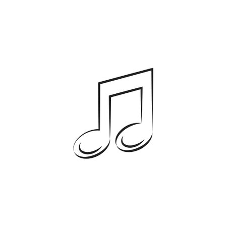 Music note icon vector illustrationのイラスト素材