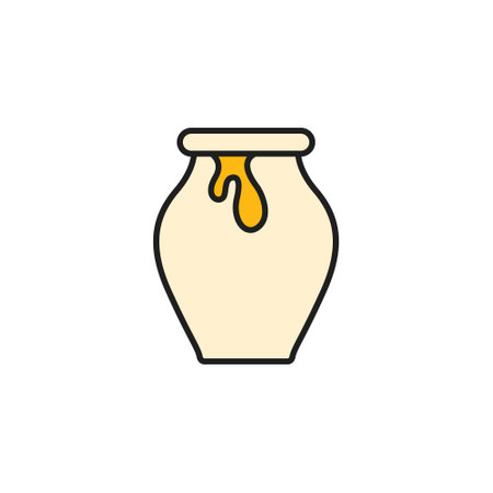 Jar with honey icon vector illustrationのイラスト素材