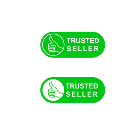 Trusted seller stamp icon vector designのイラスト素材