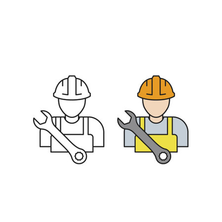 Construction worker icon vector illustrationのイラスト素材