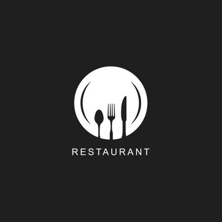 Restaurant logo vector design, Culinary symbolのイラスト素材