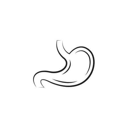 Stomach icon flat vector illustrationのイラスト素材