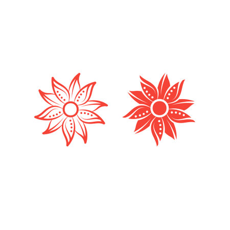 Flower icon flat vector illustrationのイラスト素材
