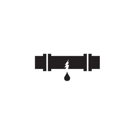 Leakage pipe icon flat vector illustrationのイラスト素材
