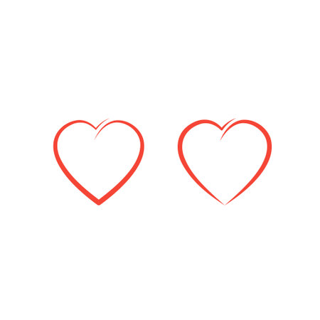 Heart icon flat vector illustrationのイラスト素材