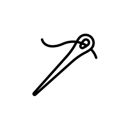 Needle line icon design vector templateのイラスト素材