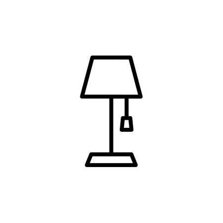 Lamp line icon design vector templateのイラスト素材