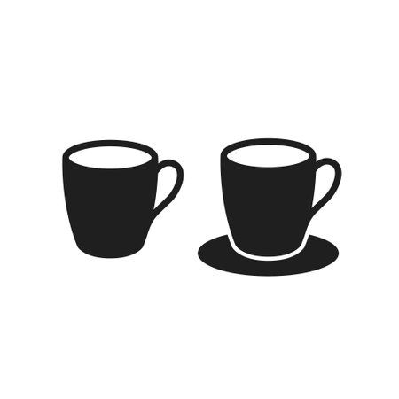 Mug icon flat vector illustrationのイラスト素材