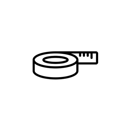 Measuring tape line icon design vector templateのイラスト素材
