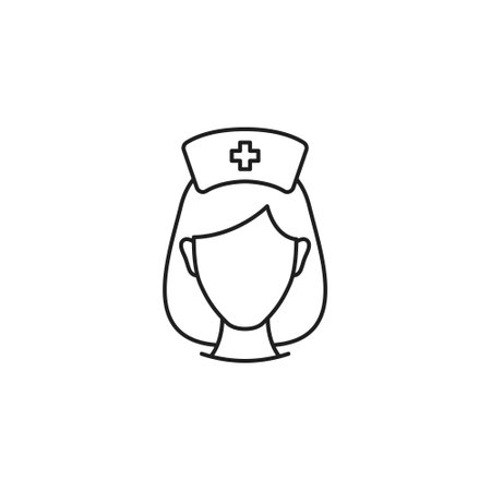Nurse icon flat vector illustrationのイラスト素材