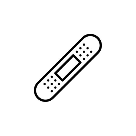 Bandage plaster line icon design vector templateのイラスト素材