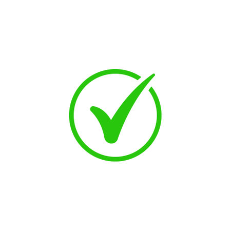 Tick or check mark icon symbolのイラスト素材
