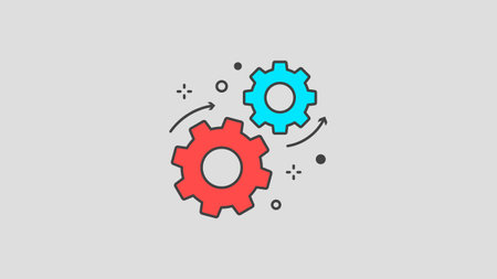 Gear icon flat vector designのイラスト素材