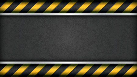Under construction background with black and yellow stripesの写真素材