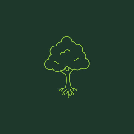 Tree icon vector illustration. Editable stroke.のイラスト素材