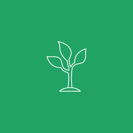 Growing plant icon vector illustration. Editable stroke.のイラスト素材