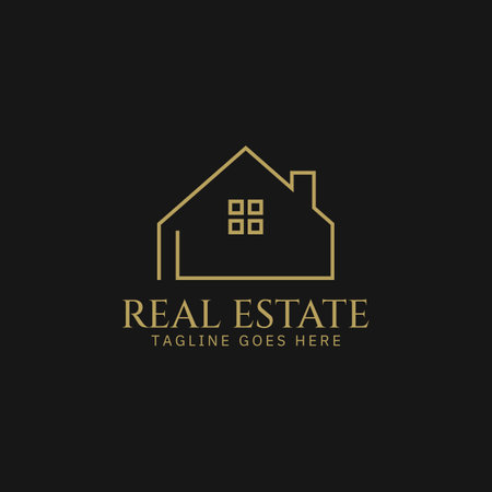 Real estate luxury logo designのイラスト素材