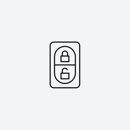 Key remote icon vector illustration. Editable stroke.