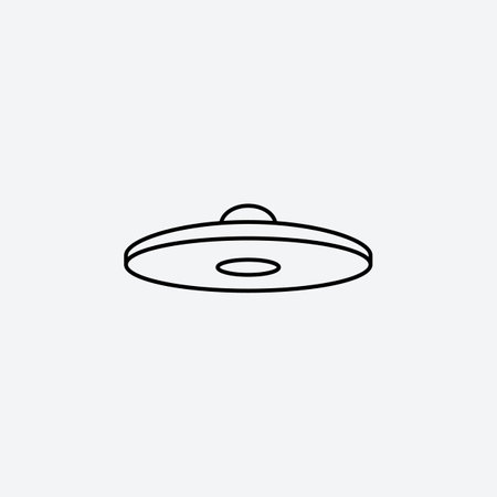 Ufo icon vector illustration. Editable stoke.のイラスト素材