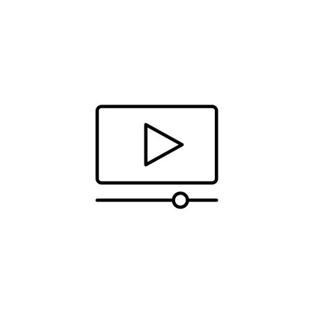Multimedia line icon vector illustration.のイラスト素材