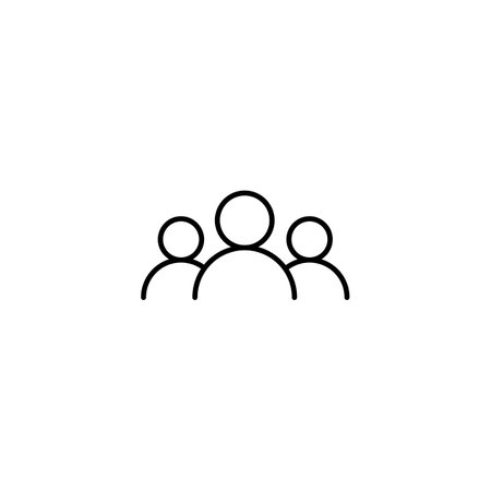 Target audience line icon vector illustration.のイラスト素材