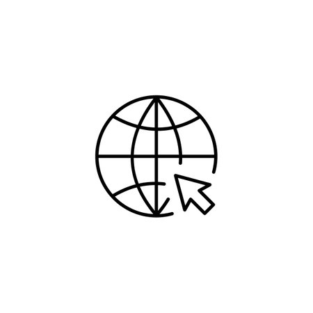 Web line icon design. website symbol vector illustration.のイラスト素材